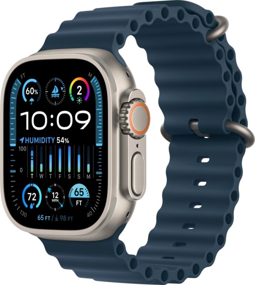 Умные часы Apple Watch Ultra 2 MRF73 49мм Titanium Blue Ocean Band (Синий)