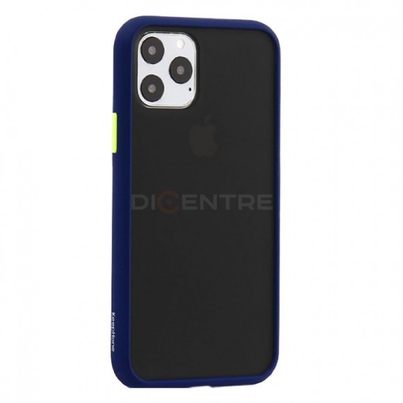 Чехол-накладка для iPhone 11 Pro Max KeepHone пластик матовый с синим ободком