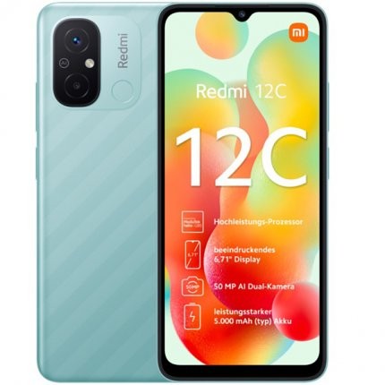 Смартфон Xiaomi Redmi 12C NFC 3/64 ГБ RU, 2 nano SIM (Зеленый)