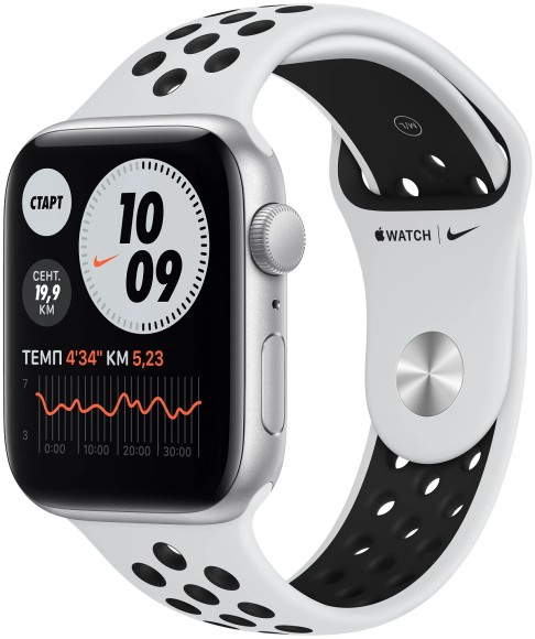 Умные часы Apple Watch Series SE Gen 1  40 мм Nike MKQ23, корпус из алюминия цвета «серебристый»,спорт ремеш Nike цвет платина  (серебристый, Платина)