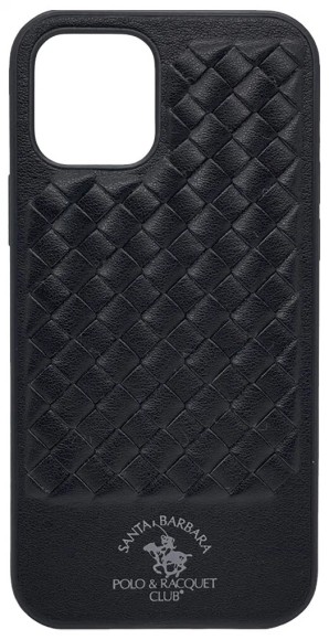 Чехол-накладка для iPhone 14 Plus Santa Barbara RAVEL плетенка черный