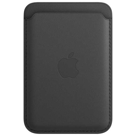 Чехол бумажник iPhone Leather Wallet Magsafe черный