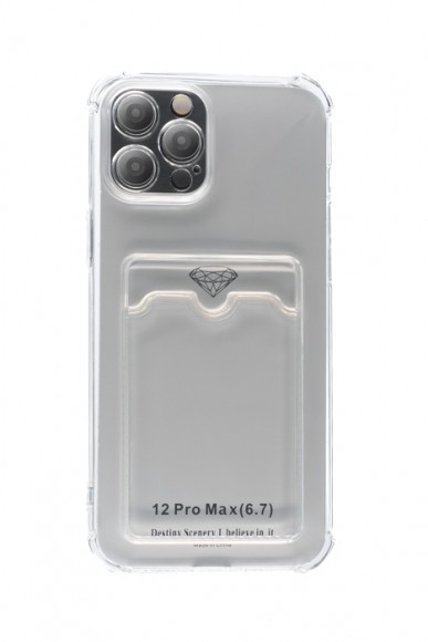 Чехол-накладка для iPhone 12 Pro Max VEGLAS Pocket прозрачный