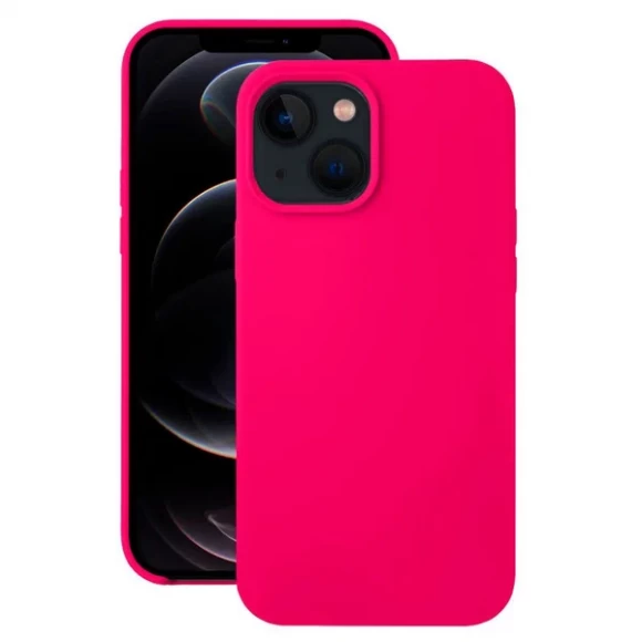 Чехол-накладка для iPhone 14 Plus Silicone Case ярко-розовый