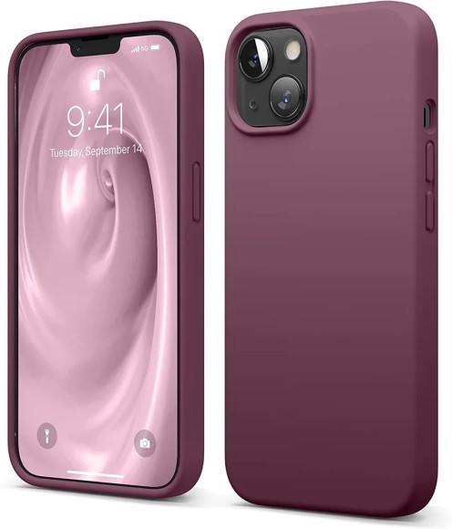 Чехол-накладка для iPhone 14 Plus Silicone Case бардовый