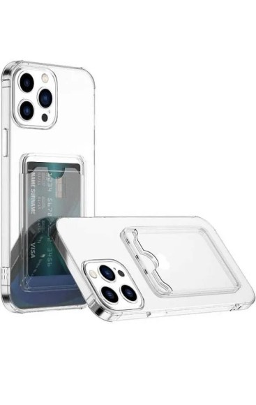 Чехол-накладка для iPhone 14 Pro Keephone Pocket прозрачный