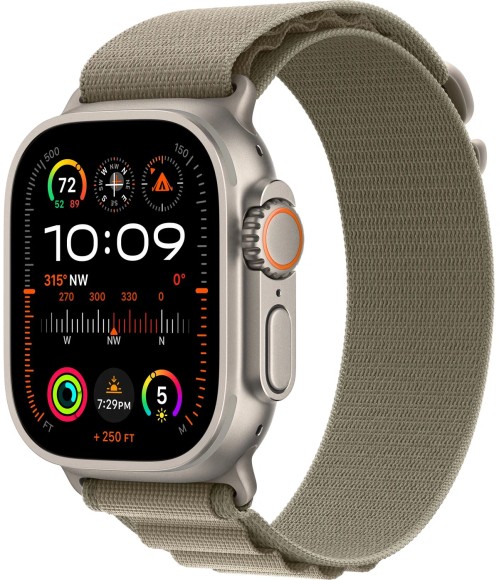 Умные часы  Apple Watch Ultra 2 MRFJ3 49мм/M Titanium Alpine Loop Olive (Оливковый)