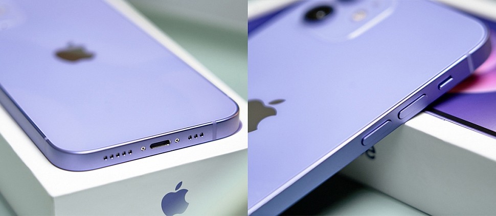 iPhone 12 и iPhone 12 mini фиолетового цвета