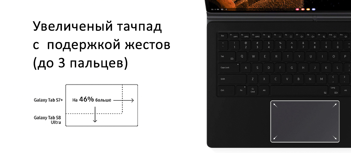 Чехол клавиатура Samsung Tab S8 Ultra