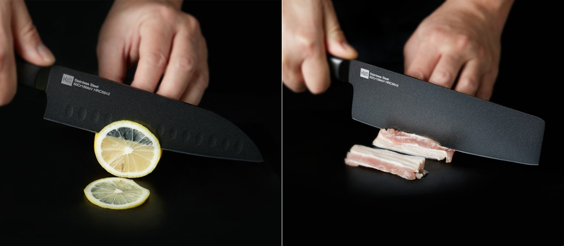 Набор кухонных ножей сталь Xiaomi X50 Cr Mo V 15 Huo Hou Heat Cool Black Набор кухонных ножей сталь Xiaomi X50 Cr Mo V 15 Huo Hou Heat Cool Black