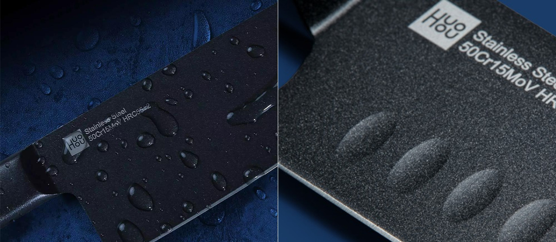 Набор кухонных ножей сталь Xiaomi X50 Cr Mo V 15 Huo Hou Heat Cool Black Набор кухонных ножей сталь Xiaomi X50 Cr Mo V 15 Huo Hou Heat Cool Black