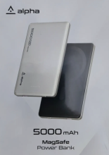 Аккумулятор тонкий Alpha  5000 mAh 22,5W толщина 0,86 см, натуральный титан