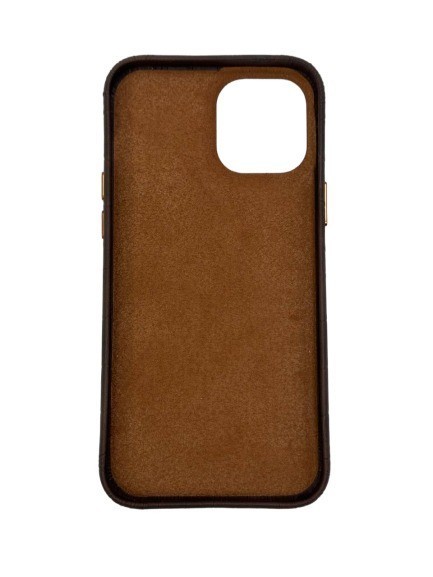 Чехол-накладка для iPhone 12/12 Pro Leather Case крокодил черный