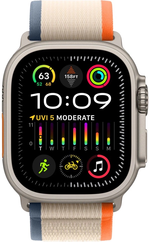 Apple Watch Ultra 2 MRF13 49 S M Titanium Case GPS Cellular Orange Beige Trail Loop