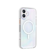 Чехол-накладка для iPhone 16 Mutural Bumpy Clear Magsafe Series White
