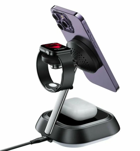 ACEFAST E16 desktop 3-in-1 wireless charging holder черный