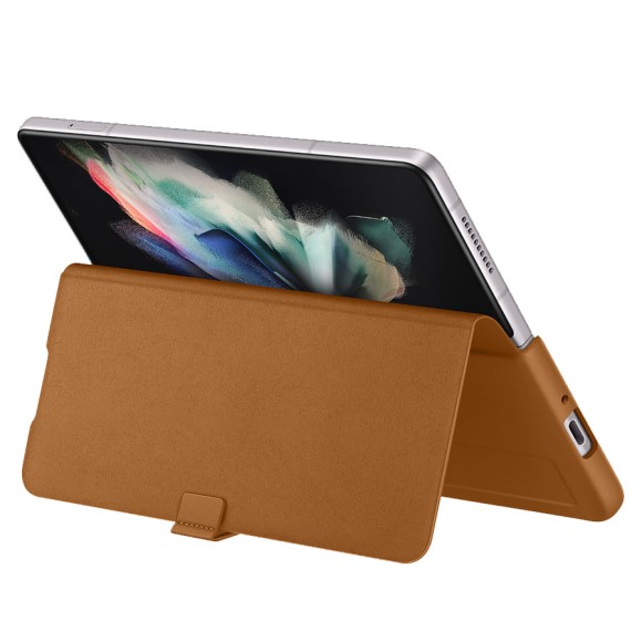 Чехол (клип-кейс) для Samsung Galaxy Z Fold3 Leather Flip Cover (EF-FF926LAEGRU) (коричневый) Чехол (клип-кейс) для Samsung Galaxy Z Fold3 Leather Flip Cover (EF-FF926LAEGRU) (коричневый)