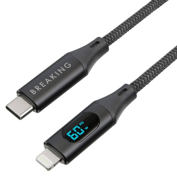 Кабель Lightning USB-C Breaking K17 1,2м черный