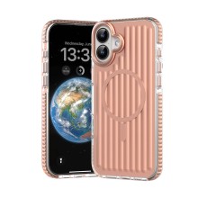 Чехол-накладка для iPhone 16 Mutural Bumpy Clear Magsafe Series Rose Gold