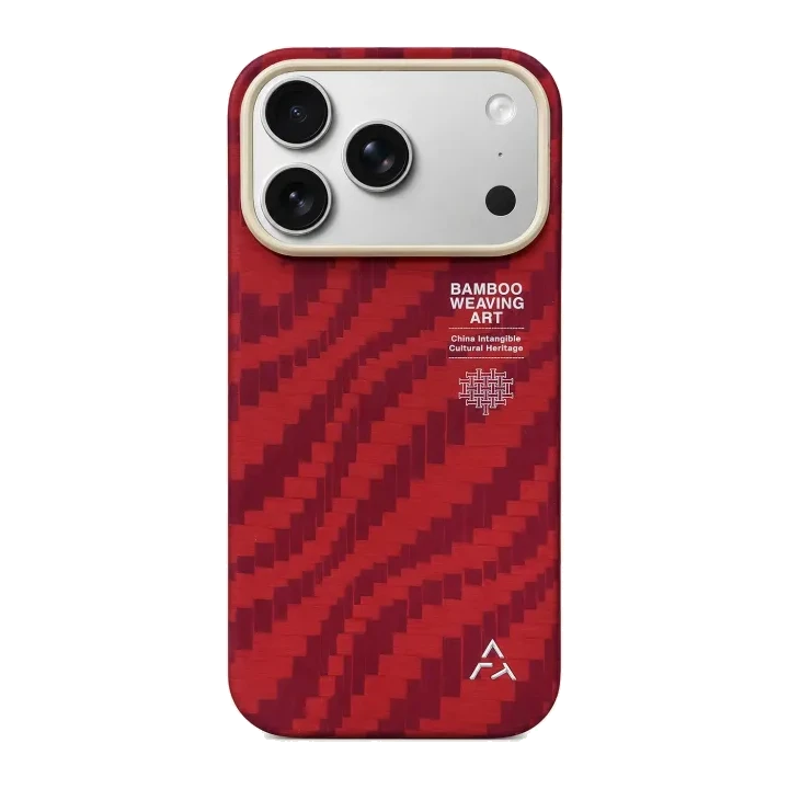 Чехол-накладка для iPhone 17 Pro Max/18 Pro Max Bamboo Shadow Claret Red
