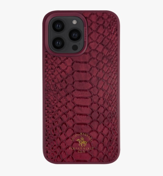 Чехол-накладка для iPhone 15 Pro Santa Barbara Knight бордовый