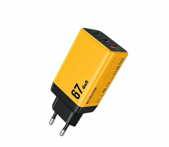 СЗУ WEKOME (WP-U157) 67W Type-C+1USB Yellow