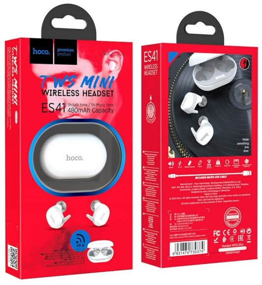 Наушники Hoco ES41 белый Наушники Hoco ES41 белый