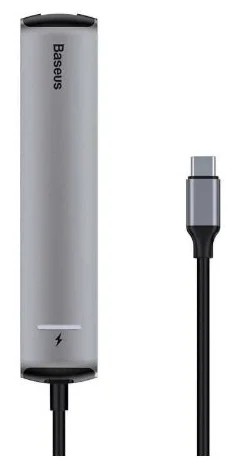 Хаб Baseus Mechanical eye Six-in-one smart HUB Type-C to PD+HDMI+3xUSB3.0+RJ45 серый  (CAHUB-J0G)