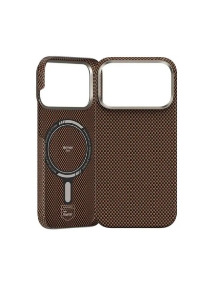 Чехол-накладка для iPhone 17 Air Benks Magnetic Kevlar ArmorAir ArmorGrid Gold Чехол-накладка для iPhone 17 Air Benks Magnetic Kevlar ArmorAir ArmorGrid Gold