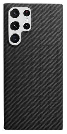 Чехол-накладка Samsung S23 Ultra KZDOO Keivlar черно-серый