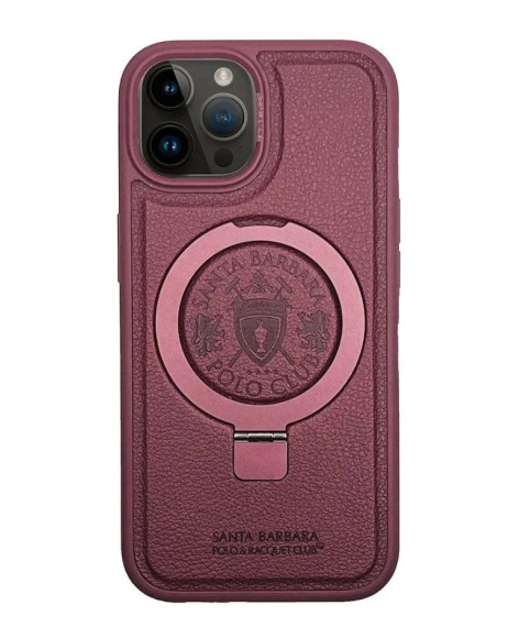 Чехол-накладка для iPhone 15 Pro Santa Barbara Primo бордовый