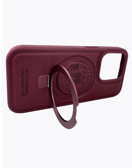 Чехол-накладка для iPhone 15 Pro Santa Barbara Primo бордовый