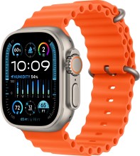 Умные часы Apple Watch Ultra 2 49 мм MRF83 Titanium Orange Ocean Band (Оранжевый)