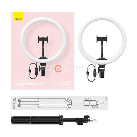 Штатив с подсветкой Baseus Live Stream Holder-Floor Stand (CRZB12-B01) Black