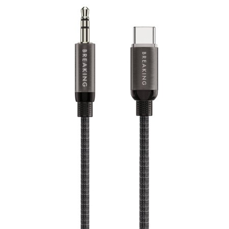 AUX Breaking USB-C-AUX 1m Black