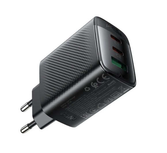 СЗУ Acefast A108 67W 2 USB-C + USB-A Black СЗУ Acefast A108 67W 2 USB-C + USB-A Black