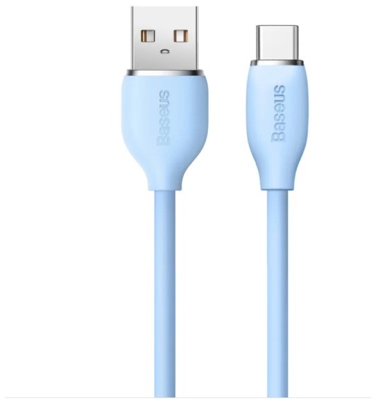 Baseus Jelly Liquid Silica Gel USB - Type-C 5A 100W 1.2m, (CAGD010003) голубой