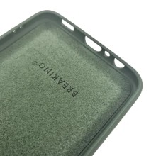 Чехол-накладка Samsung S23 Ultra Breaking с микрофиброй зеленый