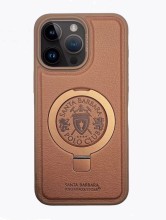 Чехол-накладка для iPhone 15 Pro Santa Barbara Primo коричневый