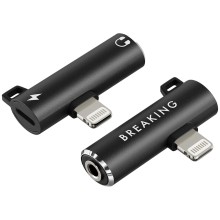 AUX Breaking 3.5 мм+Lightning черный
