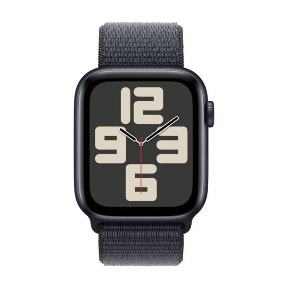 Умные часы  Apple Watch Series SE 2024 44mm MXEP3 корпус алюминий цвета тёмная ночь Sport Loop ремешок  (Midnight, Midnight)