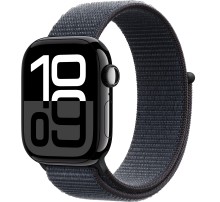 Умные часы Apple Watch Series 10 42mm MWWG3 Jet Black Aluminum Case with Black Sport Loop (Jet Black, Black)