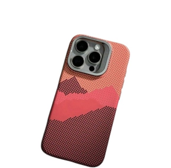 Чехол-накладка для iPhone 16e Mosbros MagSafe Красно-оранжевый