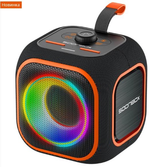 Портативная Акустика SoonBox S3000 Mini Черный-оранжевый Портативная Акустика SoonBox S3000 Mini Черный-оранжевый