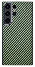 Чехол-накладка Samsung S23 Ultra KZDOO Keivlar черно-салатовый