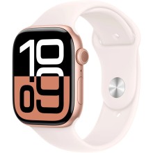 Умные часы Apple Watch Series 10 46мм/M/L  MWWU3 Case Rose Gold Aluminum with Plum Sport Band (Rose Gold, Light Blush)