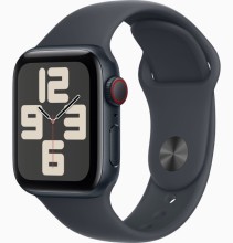 Умные часы  Apple Watch Series SE 2024 44mm/M/L MXEK3 корпус алюминий цвета тёмная ночь Sport Band ремешок (Темная ночь, Темная ночь)
