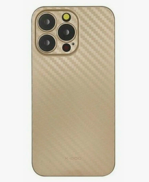 Чехол-накладка для iPhone 13 K-DOO AIR Carbon золото