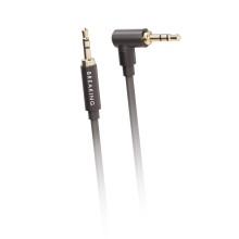 AUX Breaking 3.5 мм нейлоновый угловой 1м черный