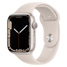 Часы Apple Watch Series 7 GPS 45mm Aluminum Case with Sport Band (MKN63RU/A) (белый)